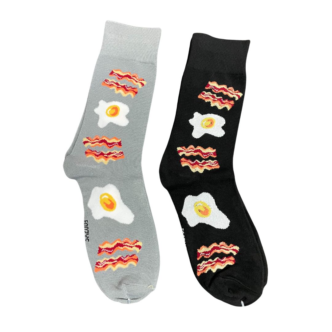 Men&#39;s Bacon &amp; Egg Crew Socks