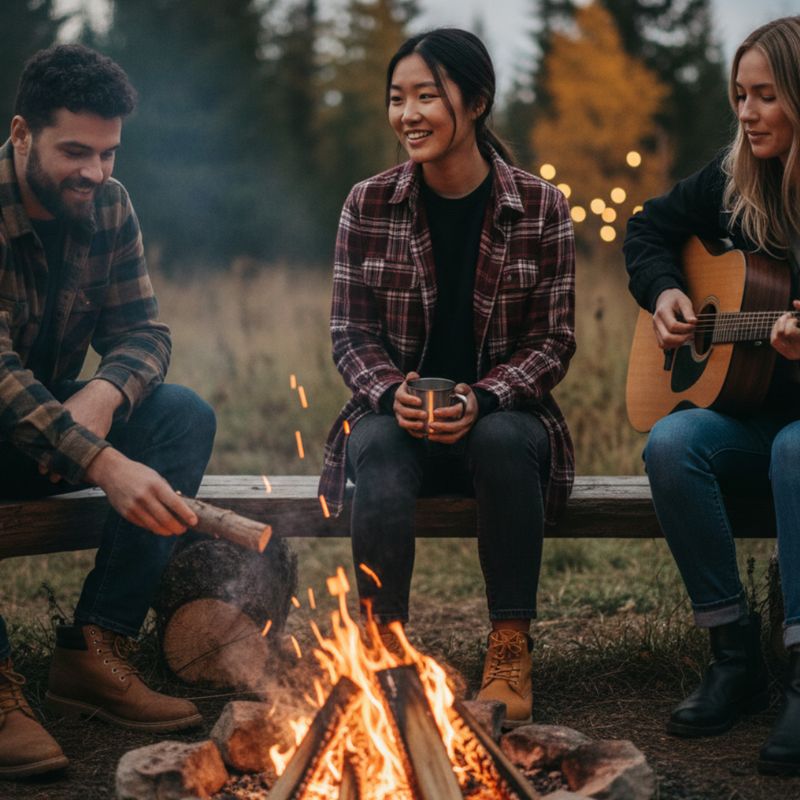 Burgundy Plaid Flannel Shirt - UNISEX