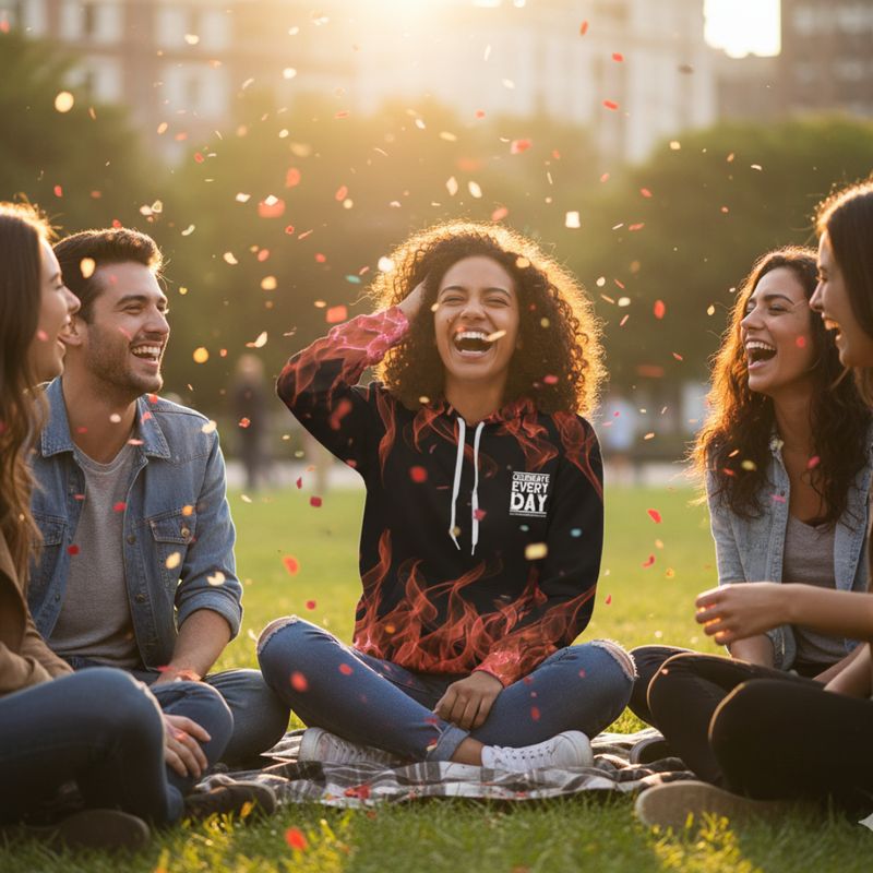 Red &amp; Orange Flame Hoodies - Celebrate Every Day Edition - UNISEX