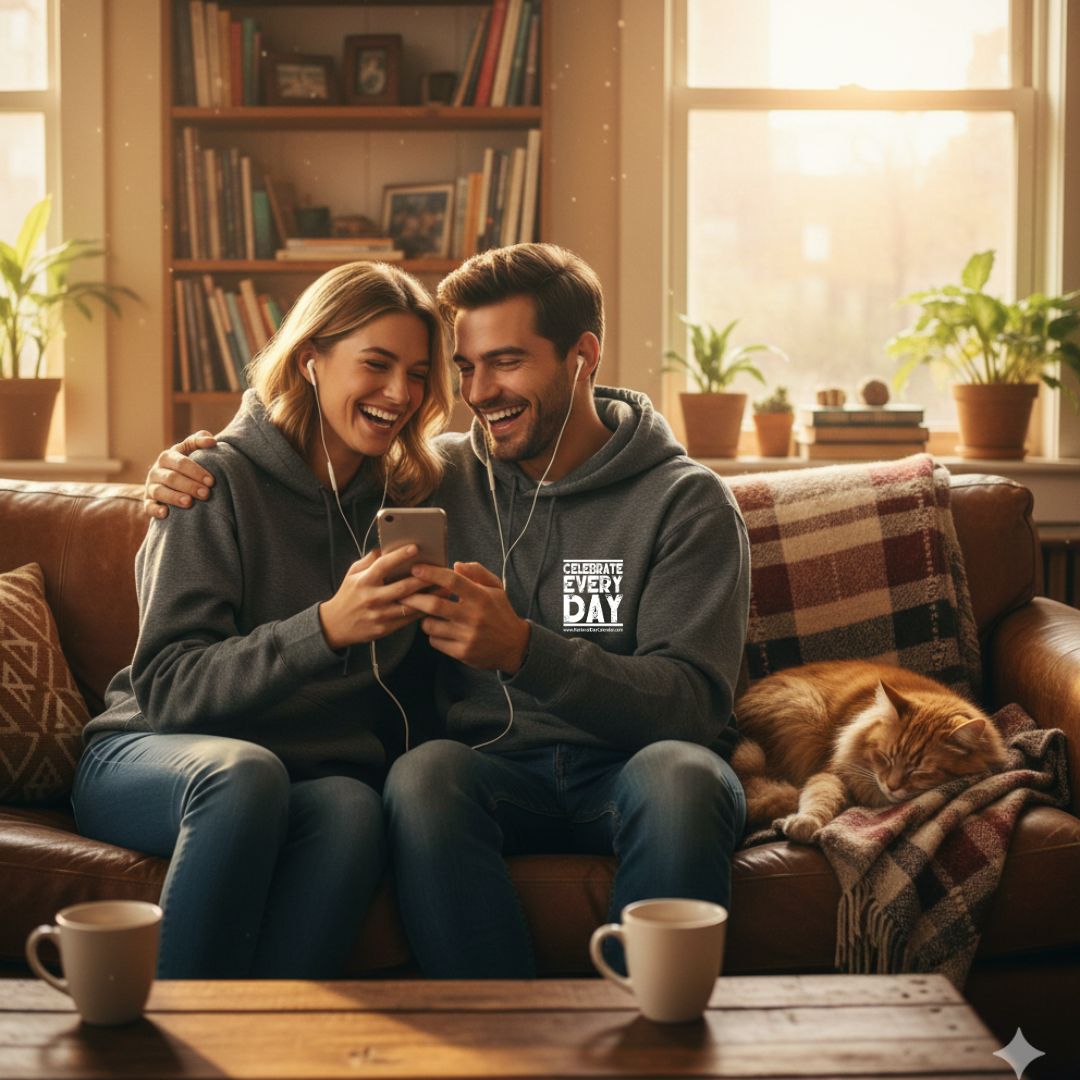 Graphite Essential Celebrate Every Day Hoodie - UNISEX