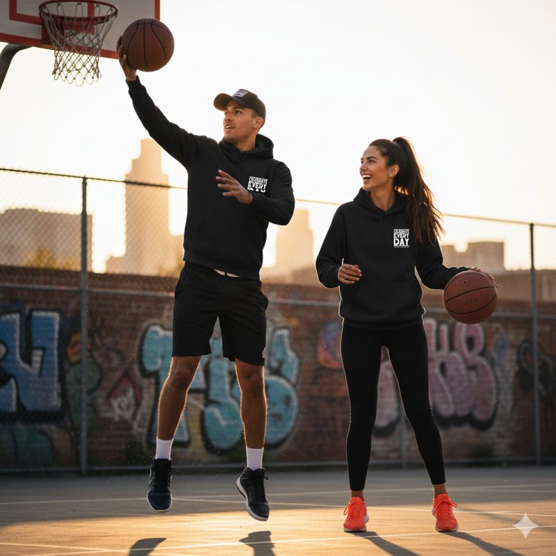 Onyx Black Celebrate Every Day Hoodie - UNISEX