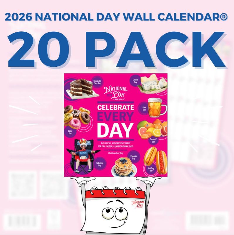 20 Pack Bulk National Day Wall Calendar