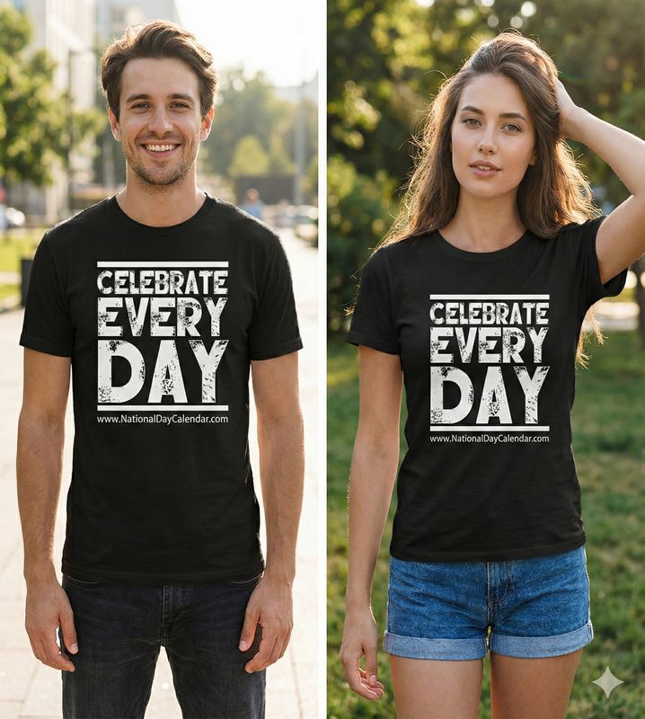 Celebrate Every Day® Black Unisex Tee – Gildan 50/50 