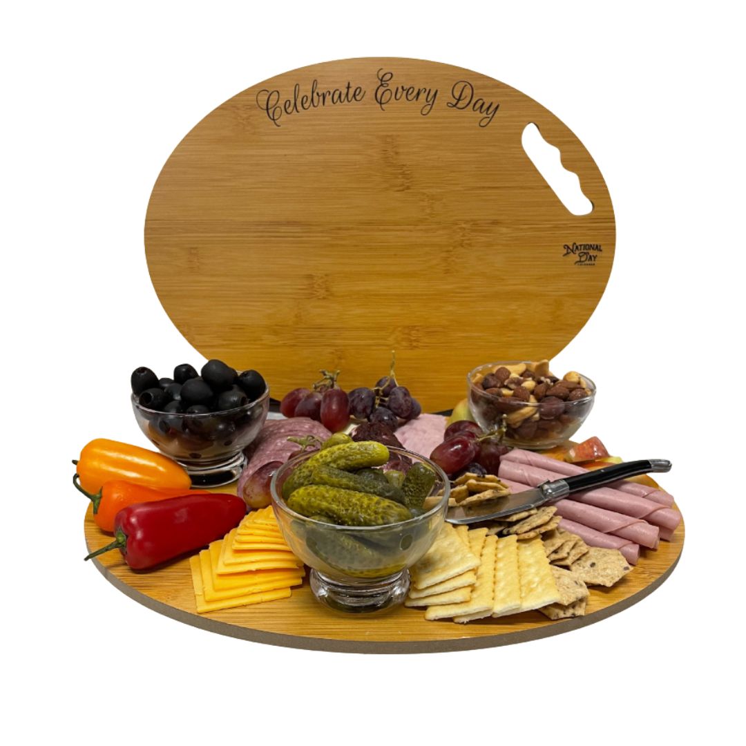 Oval Wooden Charcuterie Cutting Board - Simple
