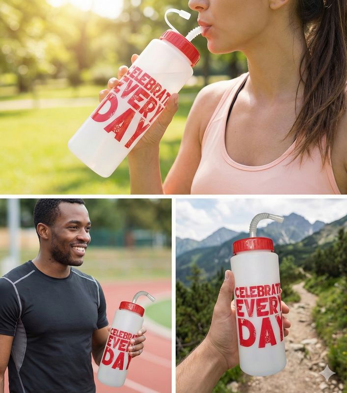 Celebrate Every Day 32oz Sport Bottle (2 Pack)