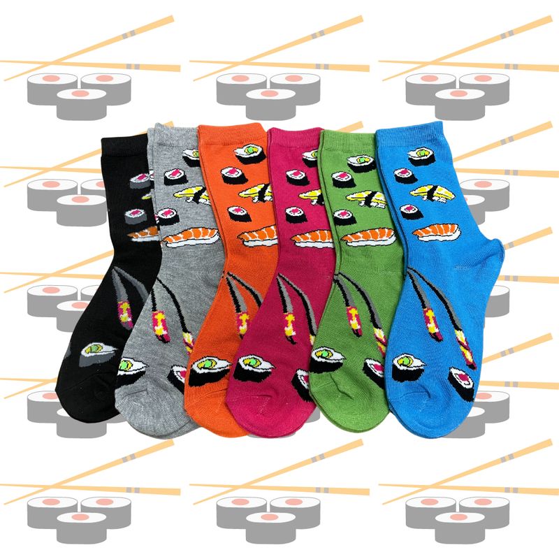 Women's Sushi Crew Socks - 3 PACK