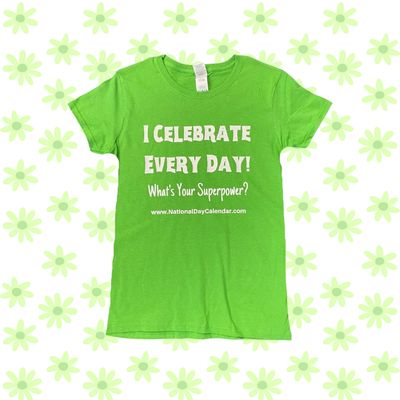 Neon Green Celebrate Every Day Women's Superpower T-Shirt
