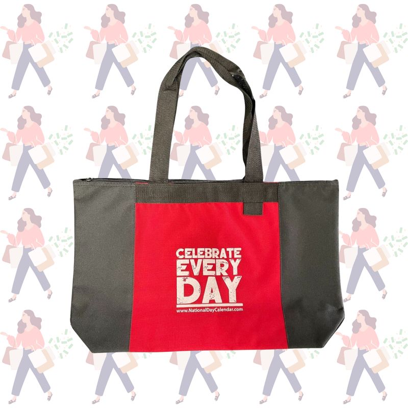Carry Your Essentials in Style with the Official 'Celebrate Every Day' Red Tote Bag