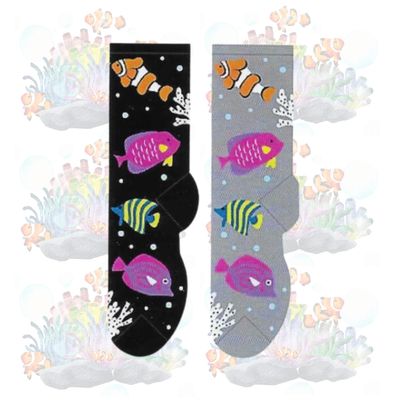 Women's Tropical Fish Crew Socks