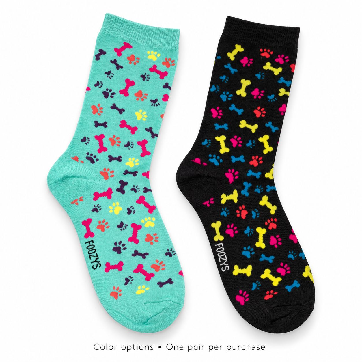 Women's Paws &amp; Bones Crew Socks - 2 Colors