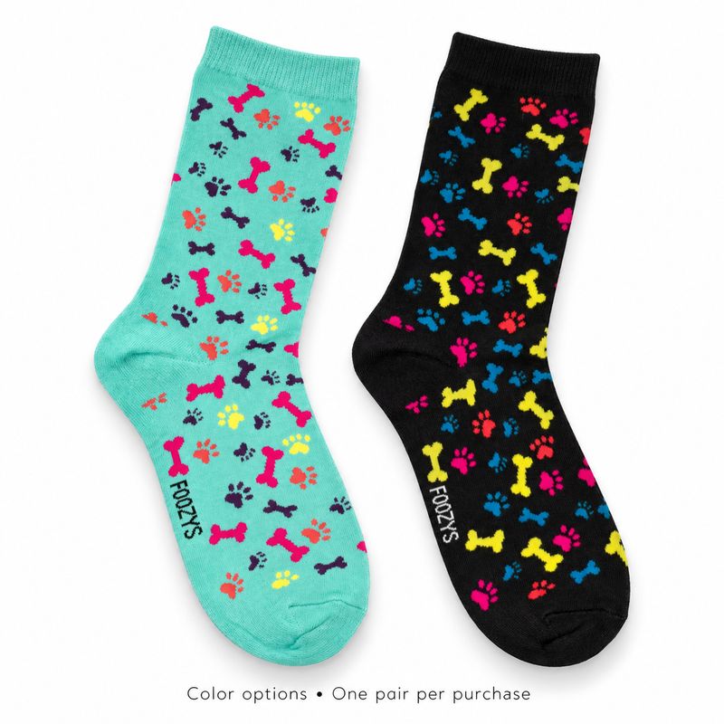 Women's Paws &amp; Bones Crew Socks - 2 Colors