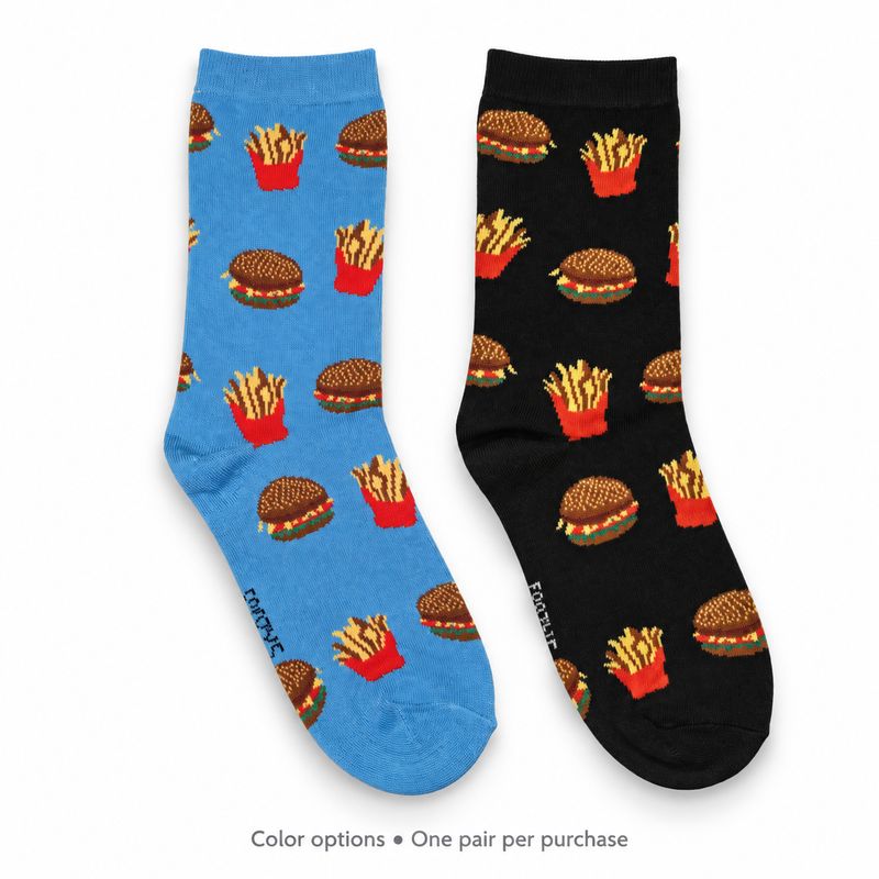 Women's Burger &amp; Fries Crew Socks - 2 Colors