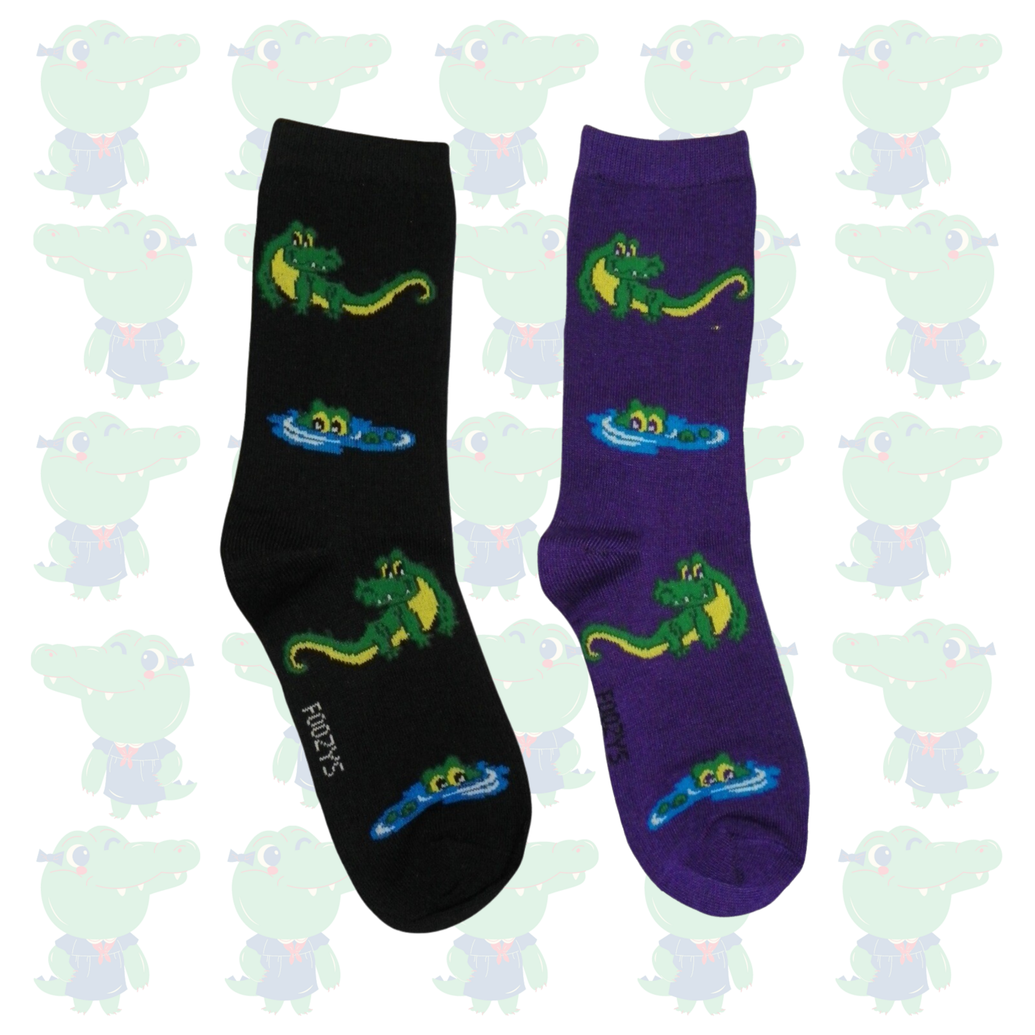 Women's Crocodile Crew Socks - 2 Colors
