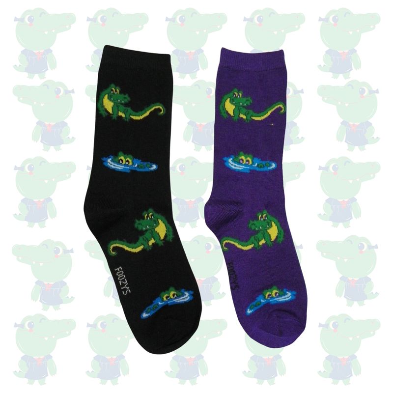 Women's Crocodile Crew Socks - 2 Colors