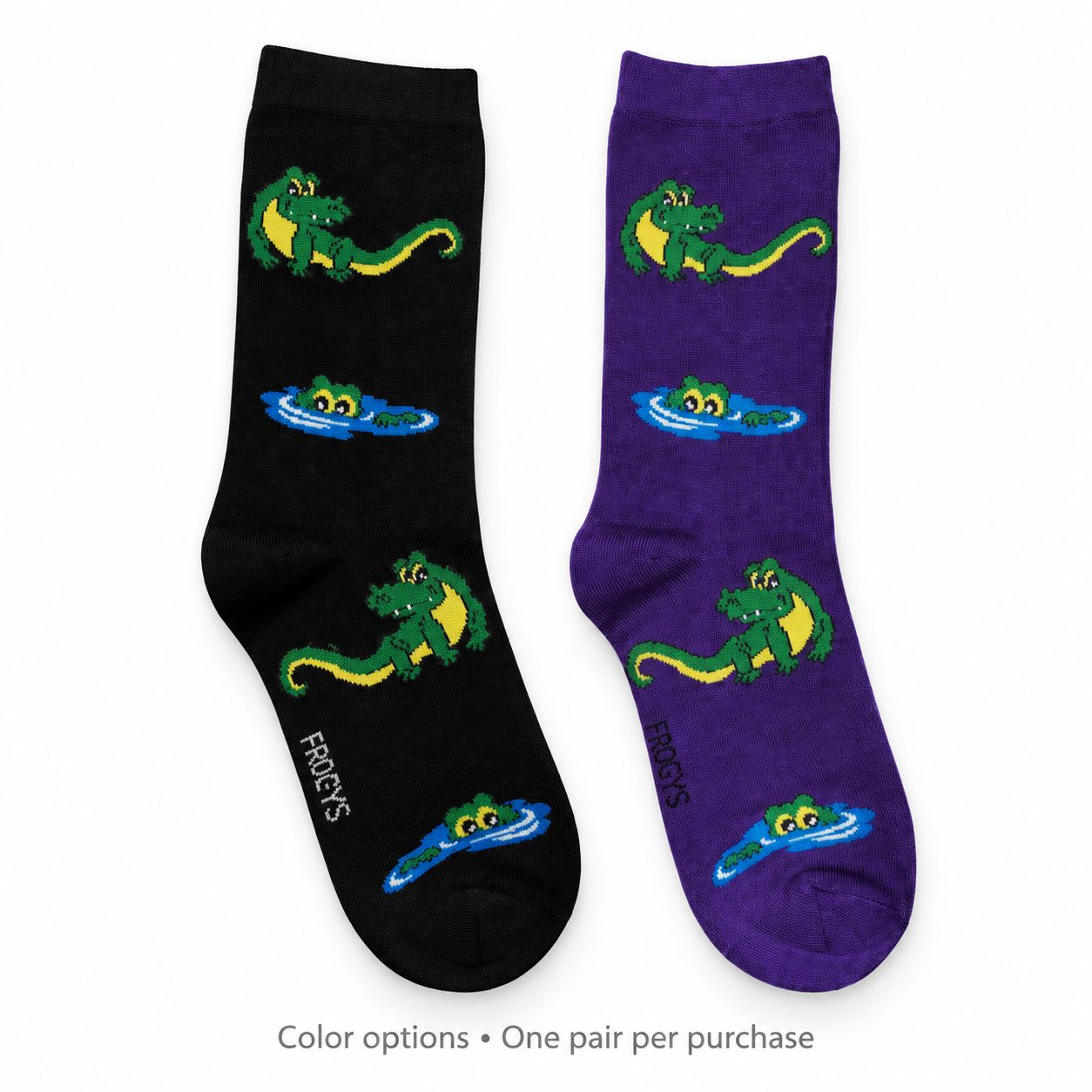 Women's Crocodile Crew Socks - 2 Colors