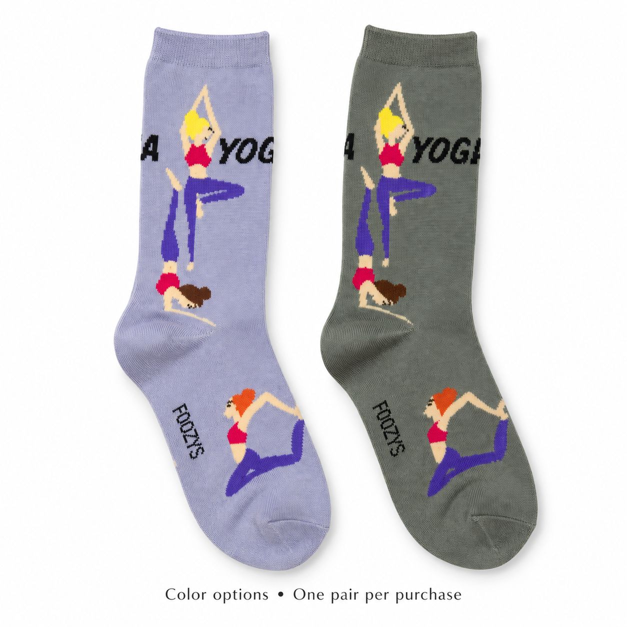 Women's Yoga Crew Socks - 2 Colors