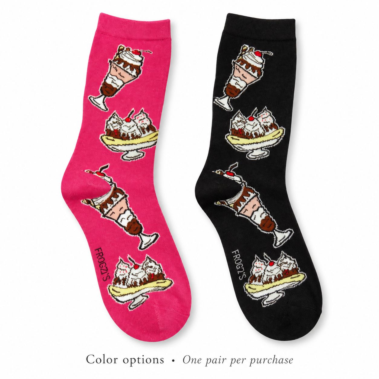 Women's Ice Cream Sundae Crew Socks  - 2 Colors
