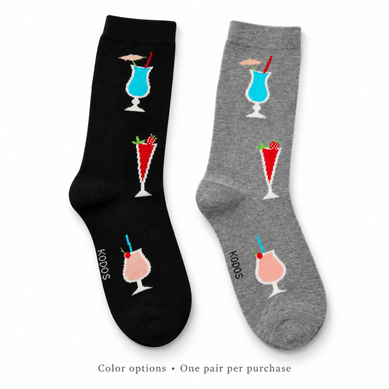 Women's Tropical Drink Crew Socks - 2 Colors