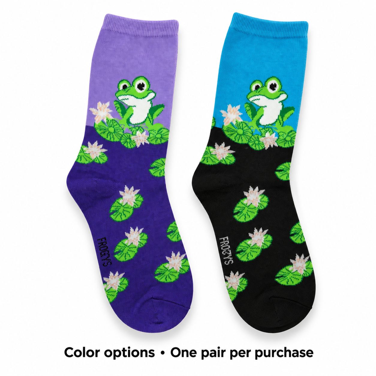 Women's Frog Crew Socks - 2 Colors