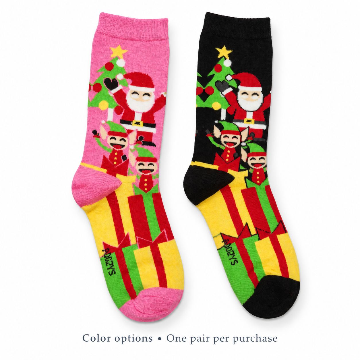 Women's Santa and the Elf Crew Socks - 2 Colors