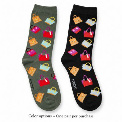 Women's Handbag Crew Socks - 2 Colors