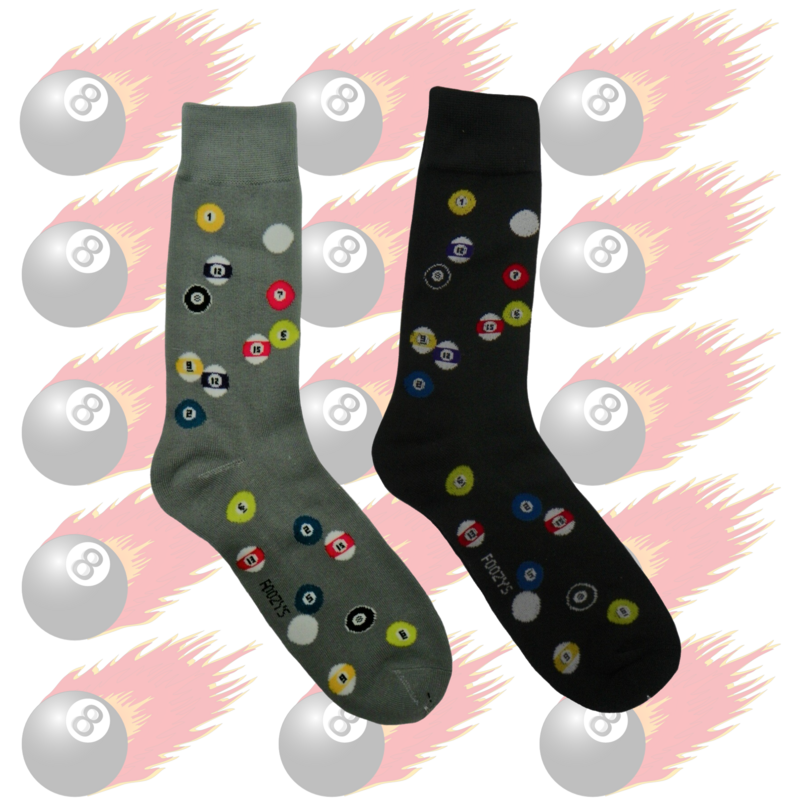 Men's Billiard (Pool) Crew Socks - 2 Colors