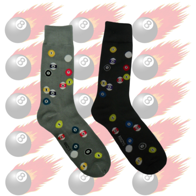 Men's Billiard (Pool) Crew Socks - 2 Colors