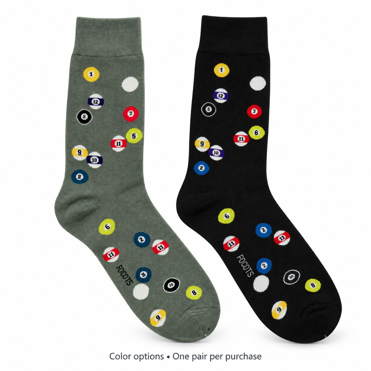 Men's Billiard (Pool) Crew Socks - 2 Colors