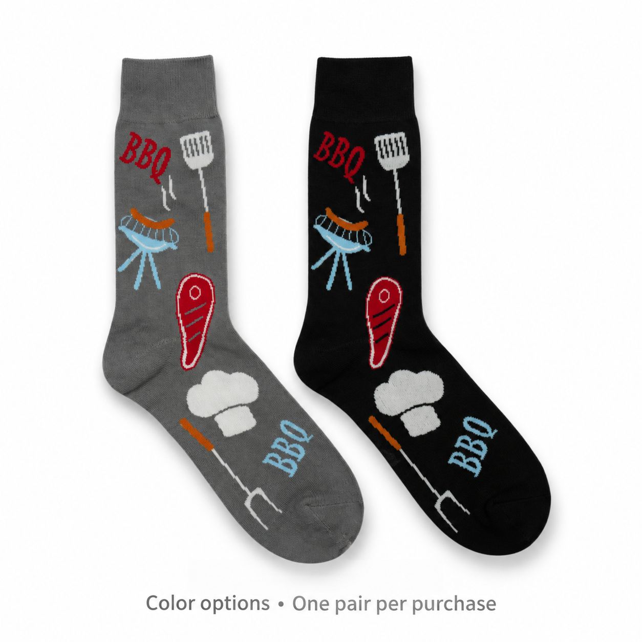 Men's BBQ Crew Socks - 2 Colors