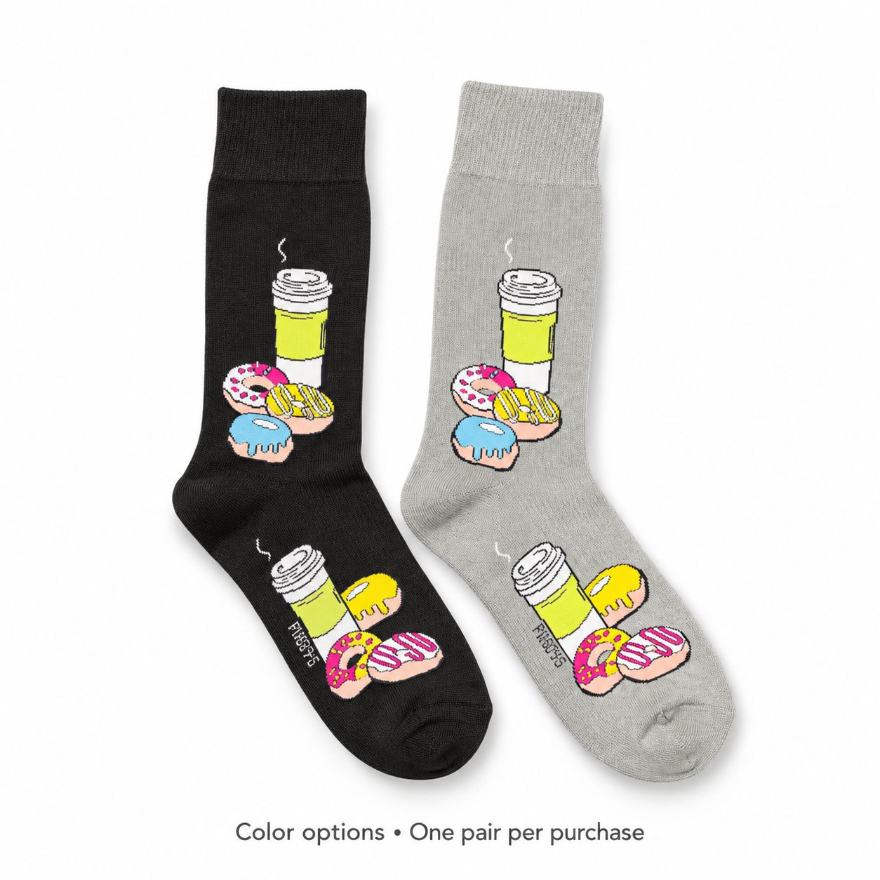 Men's Coffee &amp; Donut Crew Socks - 2 Colors