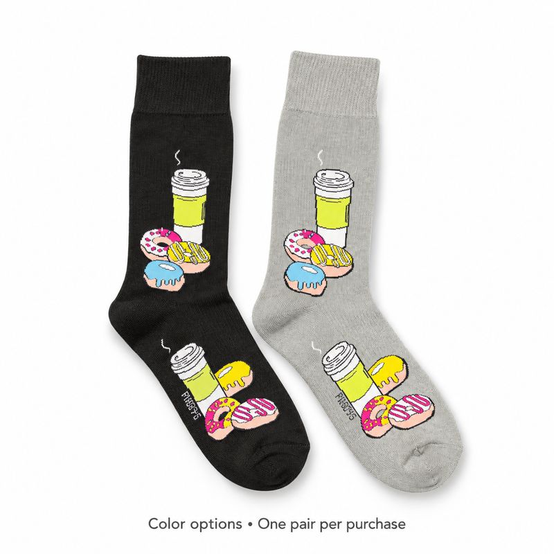 Men's Coffee &amp; Donut Crew Socks - 2 Colors