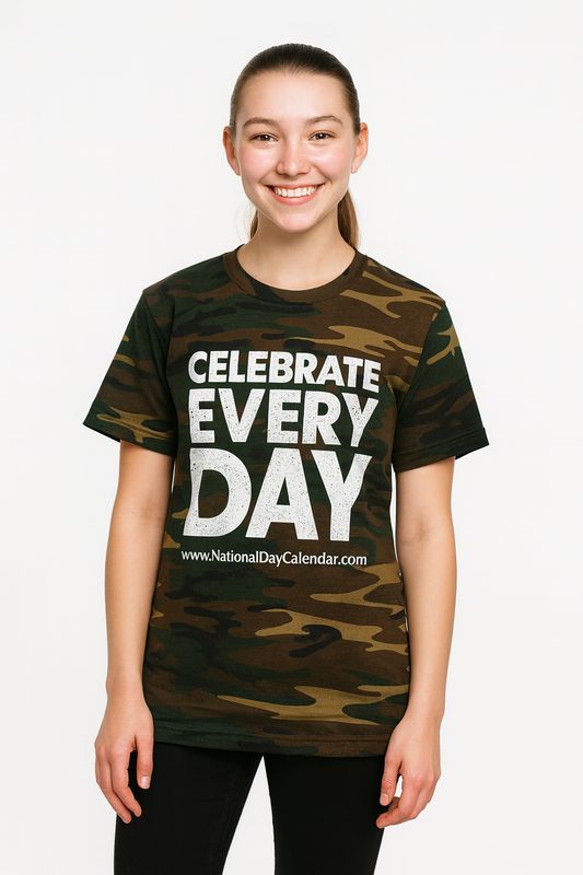 Celebrate Every Day® Camo T-Shirt – 100% Preshrunk Cotton Celebrate Every Day® Camo T-Shirt – 100% Preshrunk Cotton