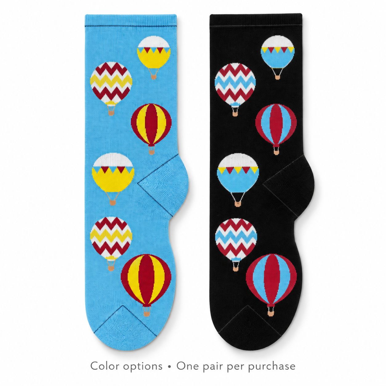 Women's Hot Air Balloon Crew Socks - 2 Colors