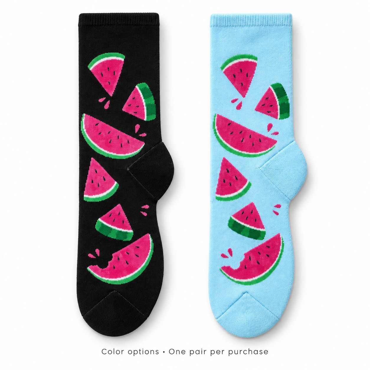 Women's Watermelon Crew Socks - 2 Colors