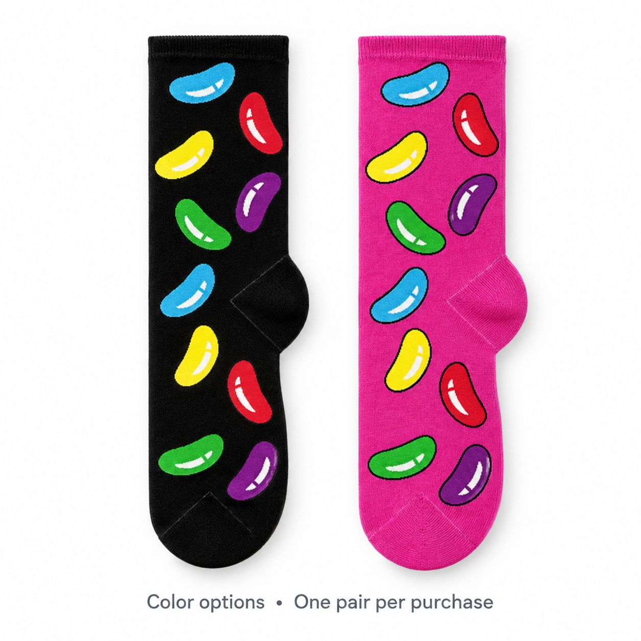 Women's Jelly Bean Crew Socks - 2 Colors