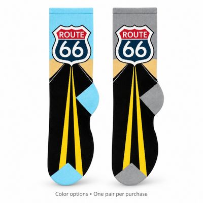 Men's Route 66 Crew Socks - 2 Colors