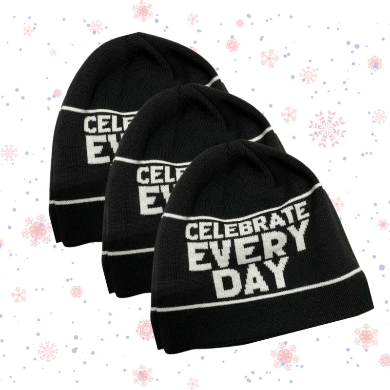 Official Classic Fit Celebrate Every Day Knit Beanie Hat Official Classic Fit Celebrate Every Day Knit Beanie Hat