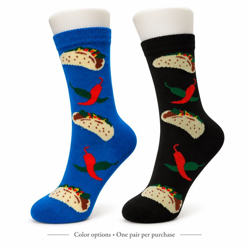 Women's Spicy Taco Crew Socks - 2 Colors