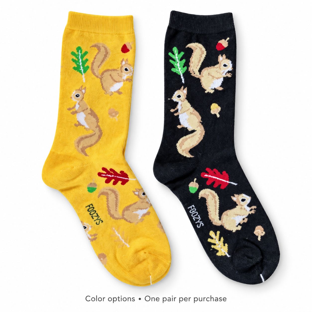 Women's Squirrel Crew Socks - 2 Colors