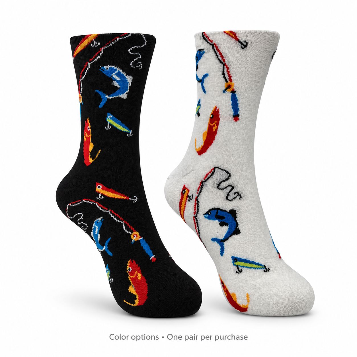 Men's  Fishing Crew Socks - 2 Colors