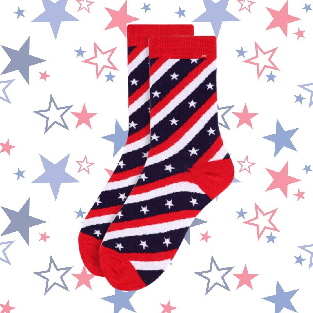 Women's Patriotic Crew Socks