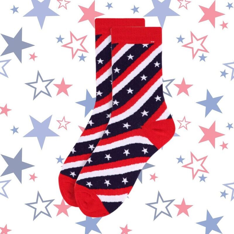 Women's Patriotic Crew Socks