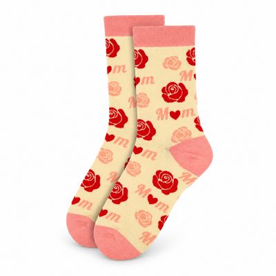 Women's Love Mom Crew Socks