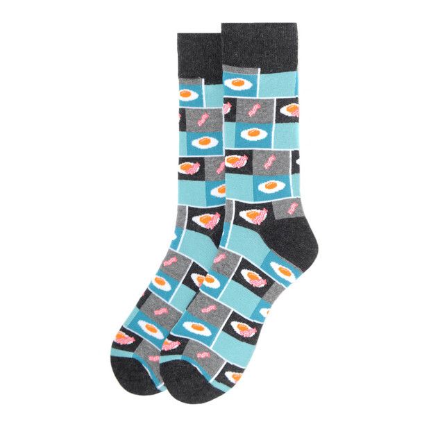 Men's Bacon &amp; Eggs Crew Socks