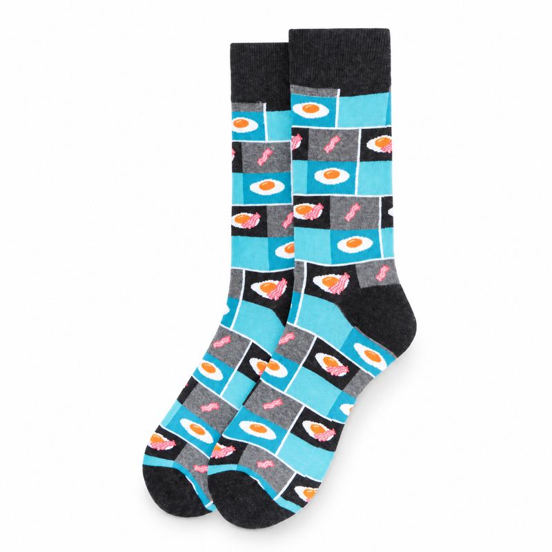 Men's Bacon &amp; Eggs Crew Socks