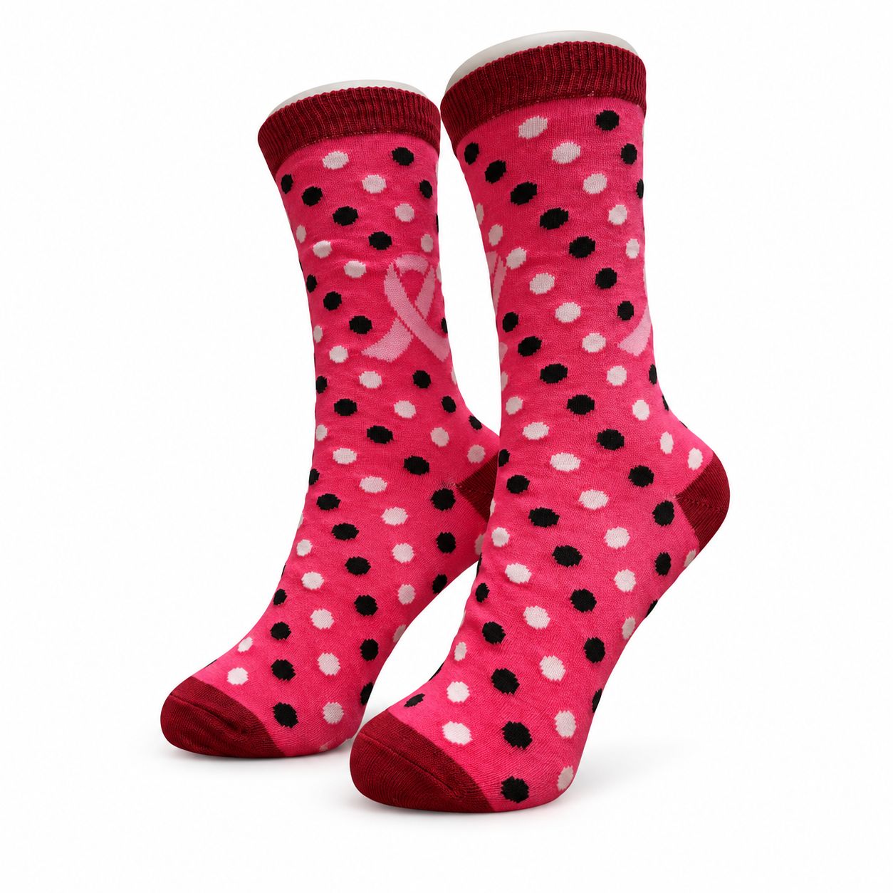 Women's Breast Cancer Awareness Crew Socks - Style 3