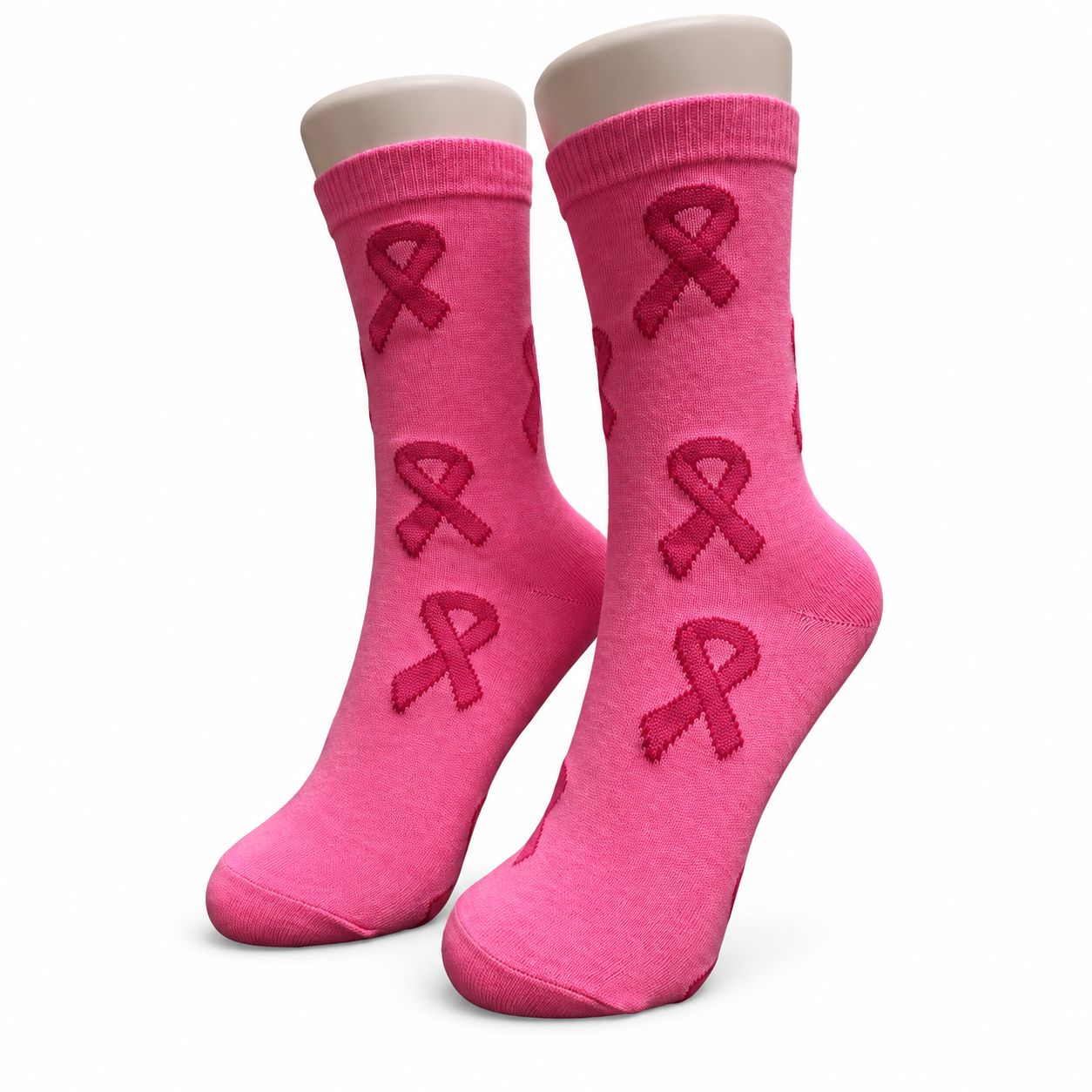 Women's Breast Cancer Awareness Crew Socks - Style 4