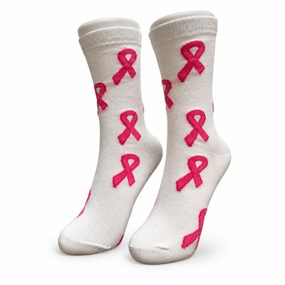 Women's Breast Cancer Awareness Crew Socks - Style 2