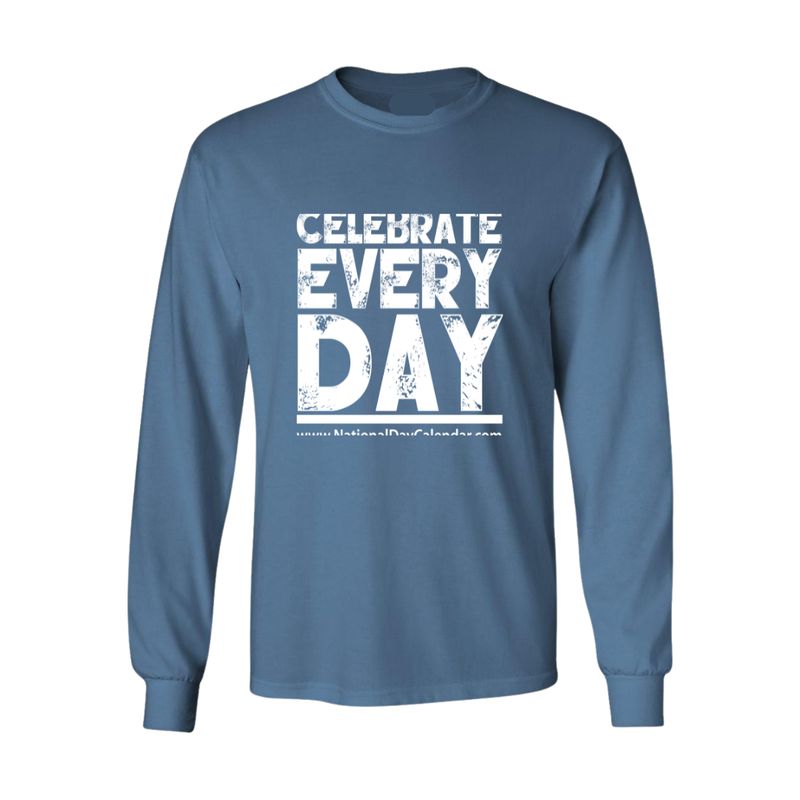 Steel Blue Celebrate Every Day Long Sleeve Shirt Steel Blue Celebrate Every Day Long Sleeve Shirt