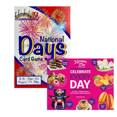 2026 National Day Desk Calendar with Tear Away Pages and National Days Card Game